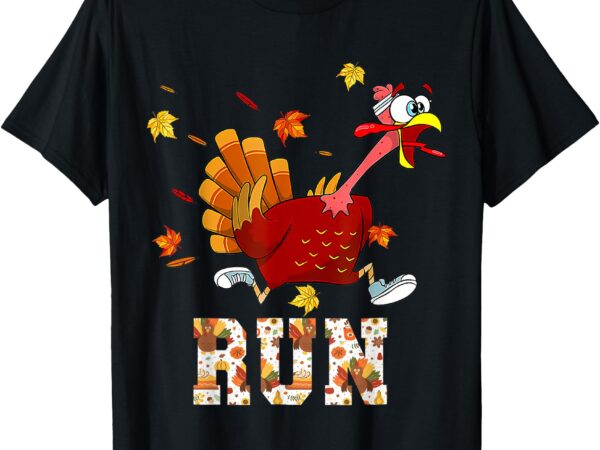 Turkey run costume thanksgiving running turkey trot t-shirt