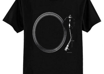 Turntable Retro Music Vintage Audio Vinyl Record Player LP T-Shirt