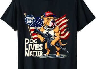 USA Election Day Dog Lovers Dog Lives Matter Trump 2024 T-Shirt