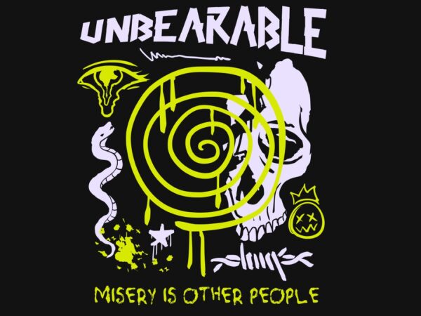 Unbearable graffiti t-shirt design