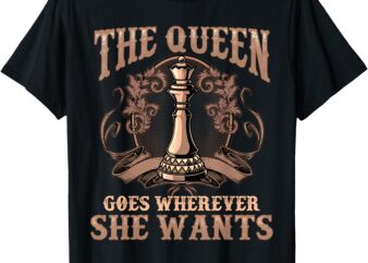 Unique Chess Art For Women Girls Chess Lover Chess Player T-Shirt