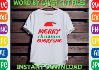 Merry christmas everyone, Christmas svg, Winter svg, Santa SVG, Holiday, Merry Christmas, Christmas Bundle, Funny Christmas Shirt, Cut File