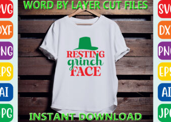 Resting grinch face, Christmas svg, Winter svg, Santa SVG, Holiday, Merry Christmas, Christmas Bundle, Funny Christmas Shirt, Cut File Cricu