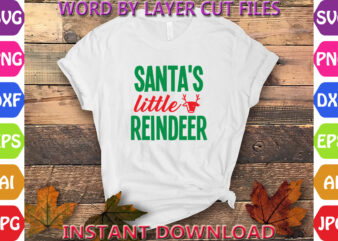 Santa’s little reindeer, Christmas svg, Winter svg, Santa SVG, Holiday, Merry Christmas, Christmas Bundle, Funny Christmas Shirt, Cut File