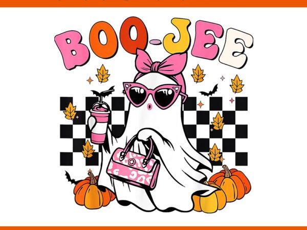 Boo-jee ghost drinking coffee halloween png t shirt template