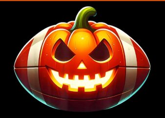 Football Pumpkin Halloween PNG