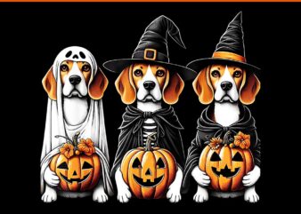 Beagle Ghost Halloween Dog PNG t shirt template