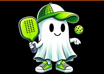 Ghost Playing Pickleball PNG