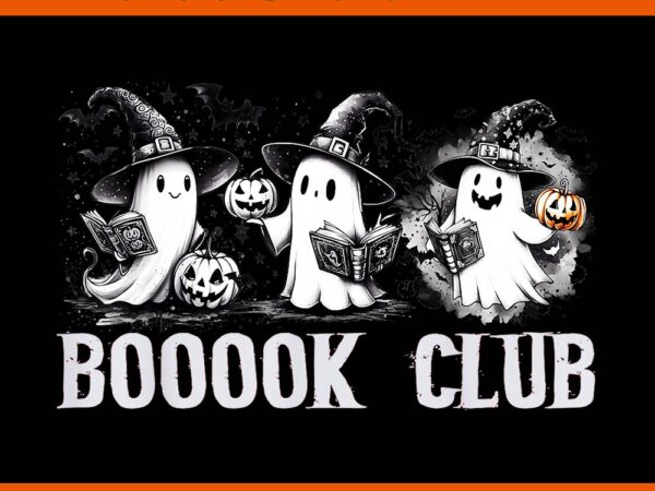 Boo ghost books club halloween png t shirt template