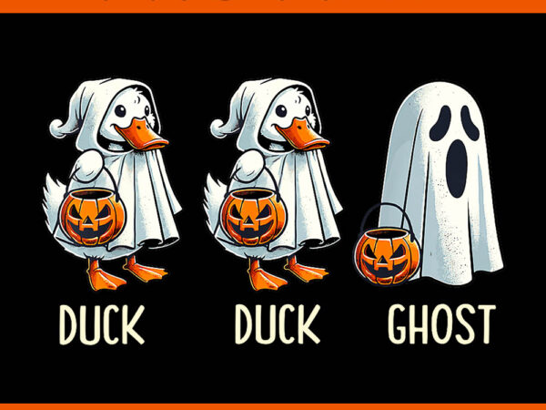 Duck ghost pun trick or treat halloween png t shirt vector illustration