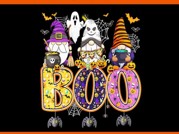 Boo witch sipders pumpkins happy halloween gnome png t shirt template