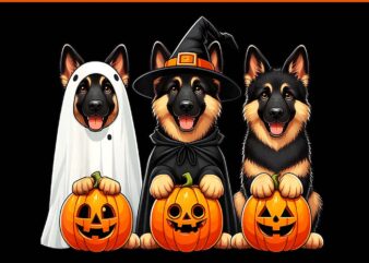 German Shepherd Ghost Halloween Dog PNG