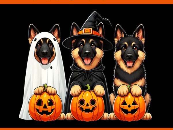 German shepherd ghost halloween dog png t shirt design template