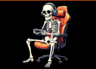 Halloween Skeleton Gamer Video Gaming PNG