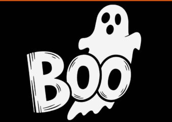 Boo Ghost Halloween SVG t shirt template