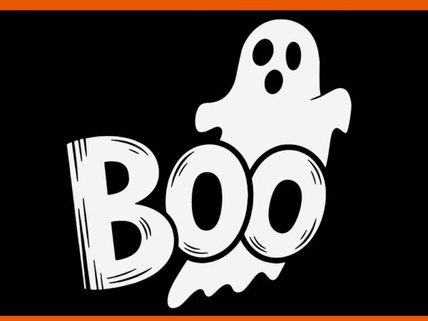 Boo ghost halloween svg t shirt template