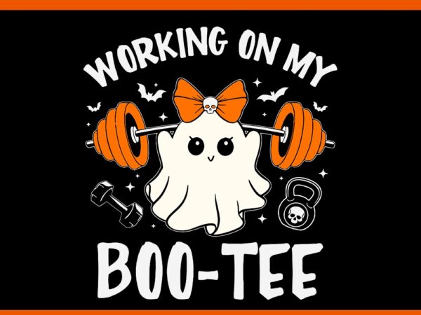 Working on my boo tee halloween svg, dead lift ghost gym weights svg t shirt design for sale