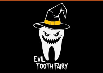 Evil Tooth Fairy Halloween SVG vector clipart