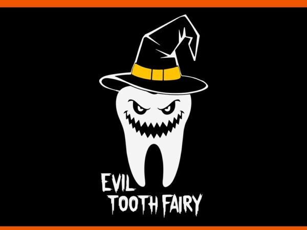 Evil tooth fairy halloween svg vector clipart