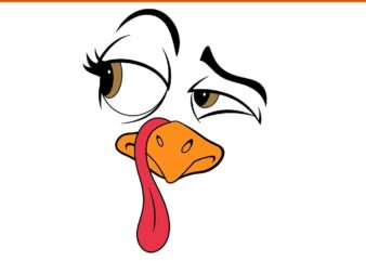 Face Turkey Cool SVG, Face Turkey Thanksgiving SVG