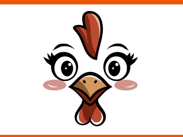 Chicken face halloween svg, face turkey thanksgiving svg t shirt vector file