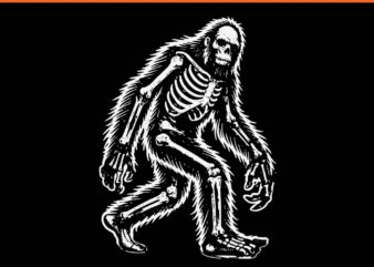 Bigfoot Sasquatch Halloween Skeleton SVG