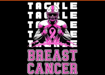 Tackle Football Breast Cancer Awareness Pink Ribbon PNG