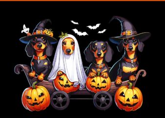 Dachshund Happy Halloweiner PNG, Dachshund Dogs Halloween PNG