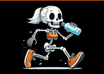 Running Skeleton Halloween PNG