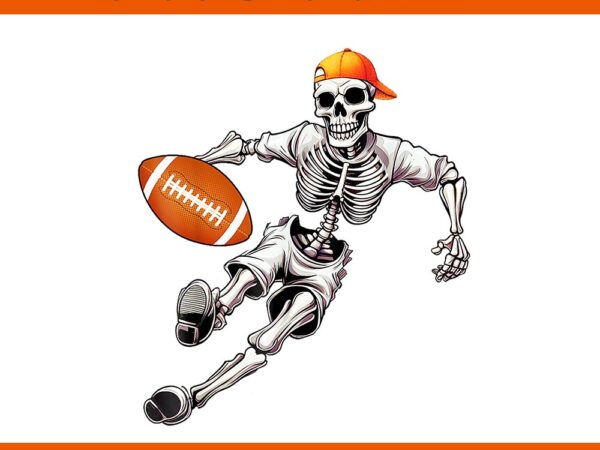 Football skeleton halloween png t shirt graphic design