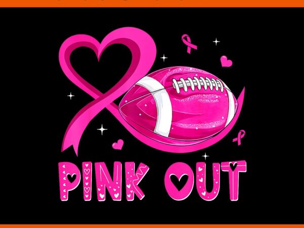 Pink out tackle breast cancer awareness american football png t shirt illustration