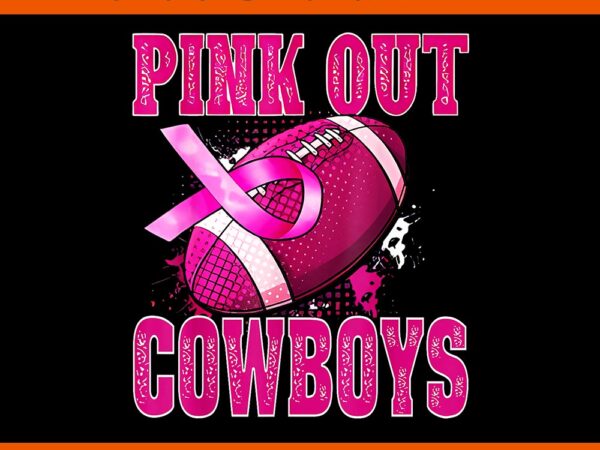 Pink out tackle breast cancer awareness american football png t shirt illustration