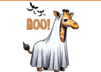 Giraffe Boo Halloween PNG