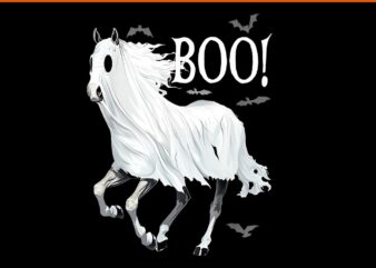 Horse Cosplay Ghost Boo PNG, Horse Ghost Halloween PNG graphic t shirt