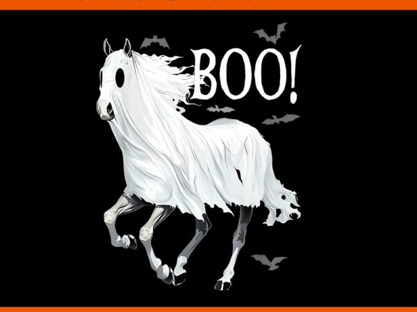 Horse cosplay ghost boo png, horse ghost halloween png graphic t shirt