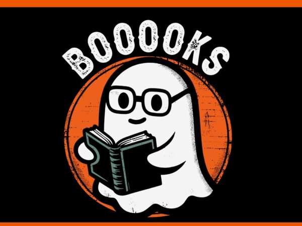 Cute ghost book svg, ghost reading books halloween svg t shirt vector file