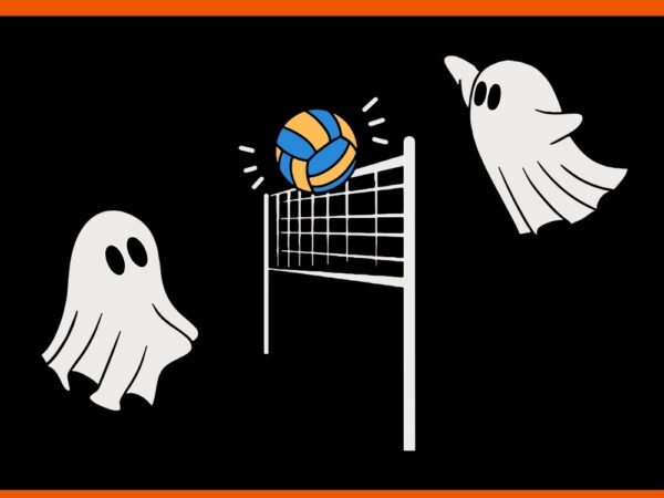 Volleyball ghost halloween svg, volleyball sport ghost svg t shirt vector art