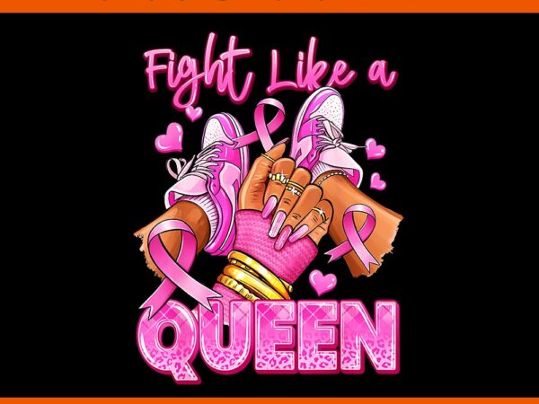 Afro queen black women breast cancer survivor pink ribbon png t shirt vector