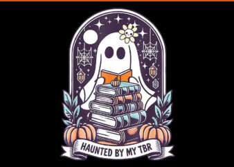 Ghost Haunted By My TBR PNG