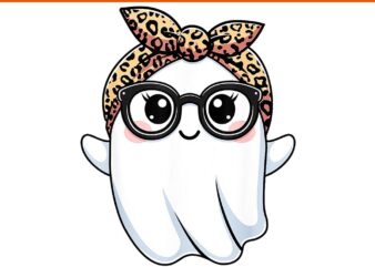 Ghost Glasses Boo Halloween PNG t shirt design template