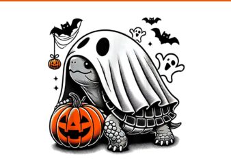 Turtle Ghost Pumpkin Halloween PNG