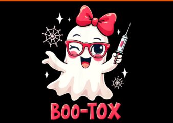 Cute Boo-Tox Ghost Halloween PNG