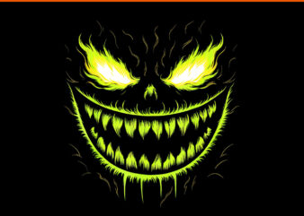 Jack o Lantern Scary Pumpkin Halloween PNG vector clipart