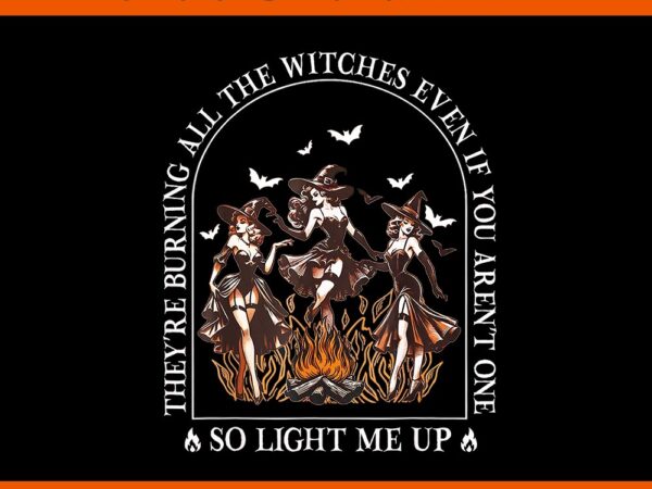 They’re burning all the witches even if you aren’t one png t shirt designs for sale