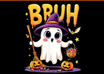 Bruh Ghost Halloween Trick Or Treat PNG