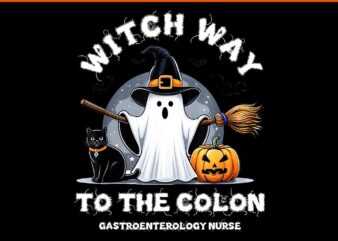 Witch Way To The Colon Gastroenterology Nurse PNG