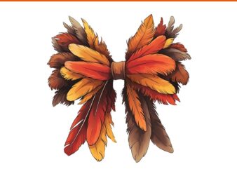 Coquette Bow Turkey Thanksgiving PNG