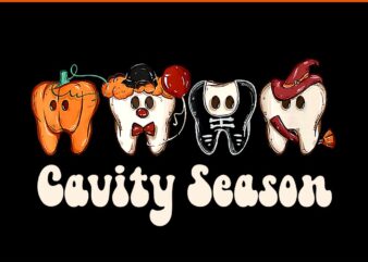 Cavity Season Dental Halloween Teeth Dentist PNG