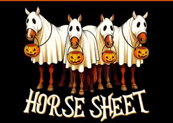 Horse Sheet Ghost Halloween PNG, Horse Spooky Season Halloween PNG