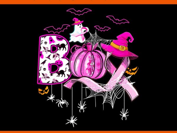 Boo ghost pink breast cancer awareness png t shirt template